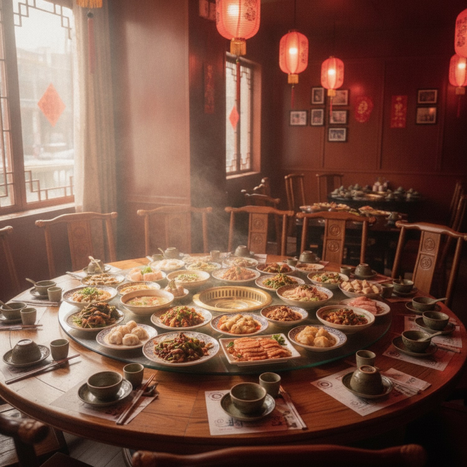 宴会・貸切のテーブル / banquet table laid for a private party