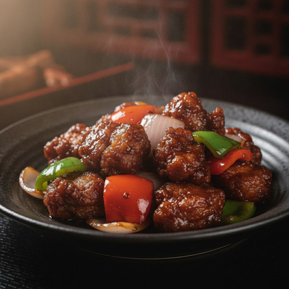 黒酢酢豚 — Black-Vinegar Pork